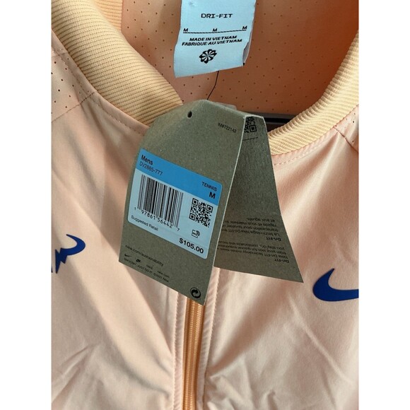 Nike Rafa Nadal Tennis Jacket Orange Chalk Full Zip DV2885-777 Men's Size Medium - Picture 3 of 7